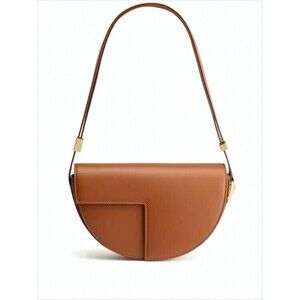 Patou Semi-Circular Shoulder Bag With Geometric Flap - NWT